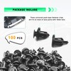 100PCS 10mm Nylon Front Bumper Push-Type Retainer Clips Remover for