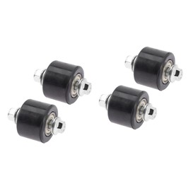 CHILDWEET 2sets Alloy Chain Roller Guide for Motorcycle Mini Bike Wheel Accessory Easy to Install (black) 2pcs*2