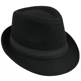 Vikodah Kids-Boys Classic Panama-Fedora-Hat Trilby Manhattan-Structured Jazz Wool Cap 3-6Yrs