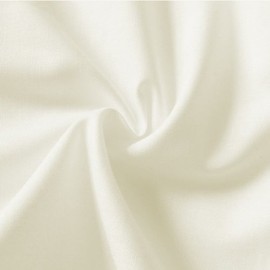 Stoffkontor Plain Cream-White 100% Cotton Fabric 145cm wide per metre