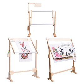 Wooden Cross Stitch Frame Adjustable Embroidery Floor Stand Cross Stitch Stand - Colour: 3
