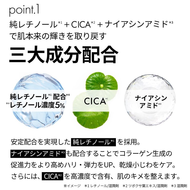 curoco (クロコ) レチノール フェイス クリーム 20g (エイジングケア ハリ 毛穴 シカ