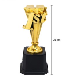 1st Place Trophy Award for Sports Tournaments, Funny Gold Trophies for Adults, Competitions, Achievements (8 in)