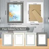 Sekonow 5x7 Picture Frame, 4 Pack Wood Pattern Rustic Picture