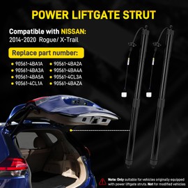 Rear Power Tailgate Lift Supports Hatch Struts Compatible with 2014-2020 Nissan Rogue, Liftgate Shocks Electric Trunk Actuator, Replaces# 90561-4BA1A 90561-4BA2A 90561-4BA3A 90561-4BA4A,1Pair, 2Pcs