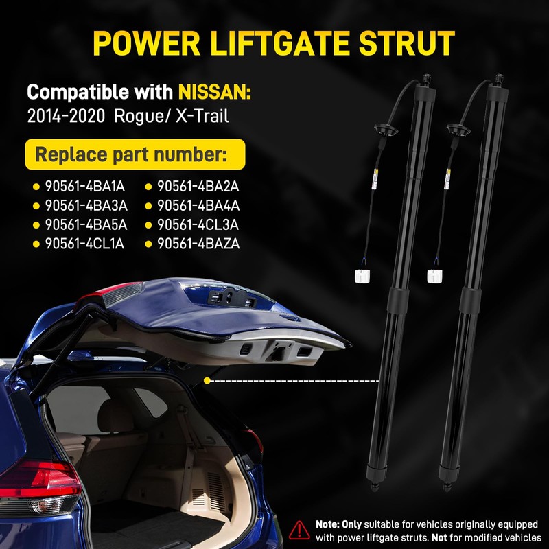 Rear Power Tailgate Lift Supports Hatch Struts Compatible with 2014-2020