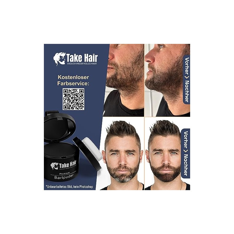 Take Hair Beard Dye, 100% Waterproof, 4 g Beard Powder