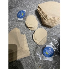 Premium Quality Original Coffee Filter Paper 100 Pcs in One Pack. (Brown, Circle Large)