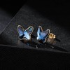 EVEVIC Austrian Crystal Butterfly Stud Earrings for Women S925 Sterling