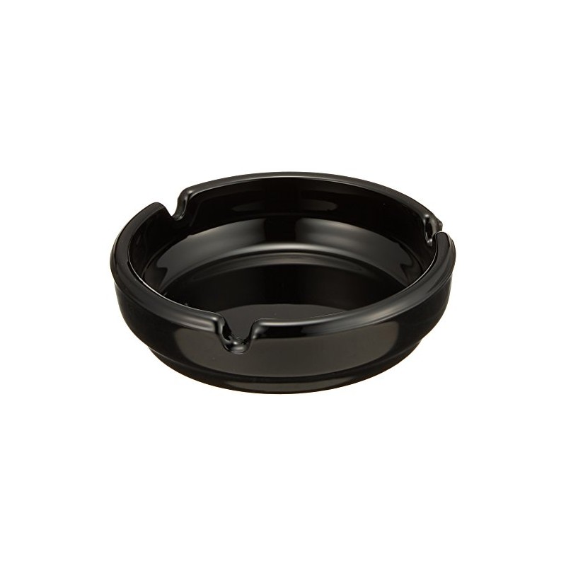 Glass Ashtray Black 110