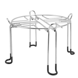 Stainless Steel Water Filter Stand, 6.1" Tall by 9.3" Wide, Fed Water Filter System Stand with Rubberized Non-Skid Feet Water Dispenser Stand for Most Medium Water Filter System