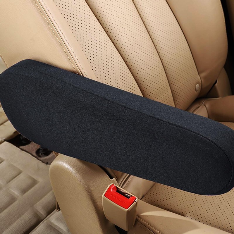 2PCS Front Seat Armrest Covers Cloth Fabric Armrest Protectors Replacement