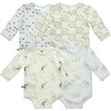 Pippi Baby Body Ls Ao-Printed (4-Pack) Blouse, Off-White, 92 cm