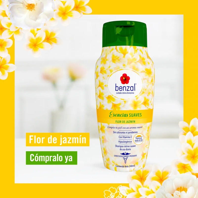 Jabón Íntimo Benzal Wash Flor De Jazmín 3 Pack