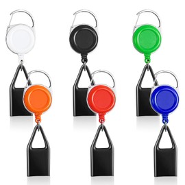 GTILE 6 Pcs Retractable Lighter Leash, Keychain Lighter Holder with Clip Classic Lighters Cover Single Clip for Convenience Multicolor Lighters Strap (6)