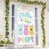 Easter Decorations Happy Easter Peeps Door Cover Spring Bunny Rabbit