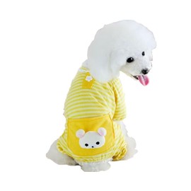 Puppy Clothes Dog Coat Jumpsuit Comfy Dog Pajamas Dog Shirt Stripes Pet Dog Clothes