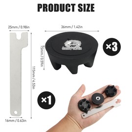 Pack of 3 Blender 9704230 Couplings Replacement Part, Compatible KSB52, KSB5, 5KSB5, 5KSB52, Includes Removal Tool, Suitable for Mixers and Juice Machines