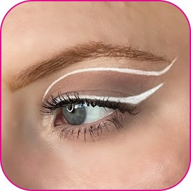 Provanity Cosmetics, Catfish Liquid Eyeliner, Smudge-Proof & Transfer Resistant, Waterproof, Clean, Vegan Formula - Sugar (White)