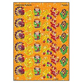 トレンド ごほうびシール キラキラ 秋 シール 72片 Trend Sparkle Stickers Awesome Autumn T-63008