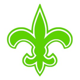 UR Impressions LGrn Fleur De Lis Decal Vinyl Sticker Graphics for Cars Trucks SUV Vans Walls Windows Laptop|Lime Green|5.5 X 5 inch|URI292-LG