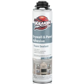 KRAKEN BOND Drywall & Panel Adhesive Foam - (1x24oz) Heavy-Duty, Fast-Curing Construction Adhesive for Concrete, Wood, and Heat Insulation Applications - 1 Pack