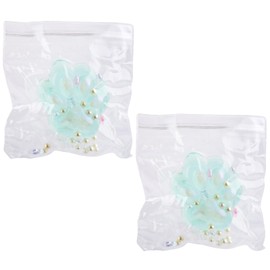 2pcs Cat Paw Squishy Toy, Soft Cat Paw in Glitter Taba Shape Kawaii Jelly Kitty Paw Relaxing Animals Stress Relieving Fidget Toy for Kids Teenagers Adults (Green)