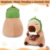 Capybara Plush Toy Capybara Toy Stuffed Capybara with Avocado Hat,