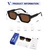 VANLINKER Retro Small Chunky Rectangle Sunglasses for Men Women Vintage