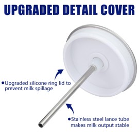 YHMYOALU Glass Milk Container Compatible for Jura Automatic Coffee Machines，Clear Ju ra Milk Container with Milk Tube, Coffee Machine Accessories, 16.9oz