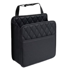 YOSHICA Car Storage Pocket, Seat Back Pocket, Car Storage, Rear Seat, Car Hanging Bag, Storage Bag for Backseat Car, Multi-functional, Easy Installation, Space Saving, Car Supplies, Short Style (Black