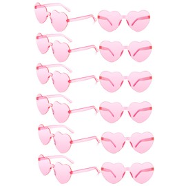 VZXMKA Heart Sunglasses,Pink Heart Sunglasses,12 Pcs Pink Sunglasses,Pink Heart Glasses,Sun Sunglasses,Glasses Set,Girls Sunglasses Womens,Cute Heart Shaped Sunglasses,Valentines Day Glasses,Valentines Gifts