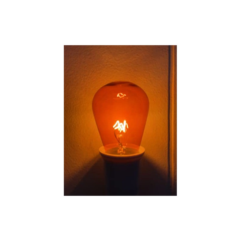 YI LIGHTING - 11W S14 Transparent Amber Sign Light Bulb