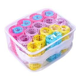 Healeved 20 Pcs Hair Rollers Multicolor Plastic Hairdressing Curlers for Hair Style