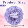 TIESOME Kids Shower Caps, 2 PCS Pink & Purple Waterproof