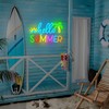 FuugZze Hello Summer Neon Signs for Wall Decor Hello Summer