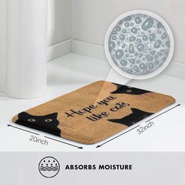 bnil Cane Corsos Funny Doormat, 20x32 Inch, Black