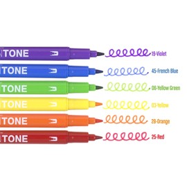 Tombow TwinTone Markers (Rainbow 6-Pack)