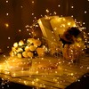 KINGCOO Cluster Fairy Lights with Remote, Waterproof 50LED Silver Wire