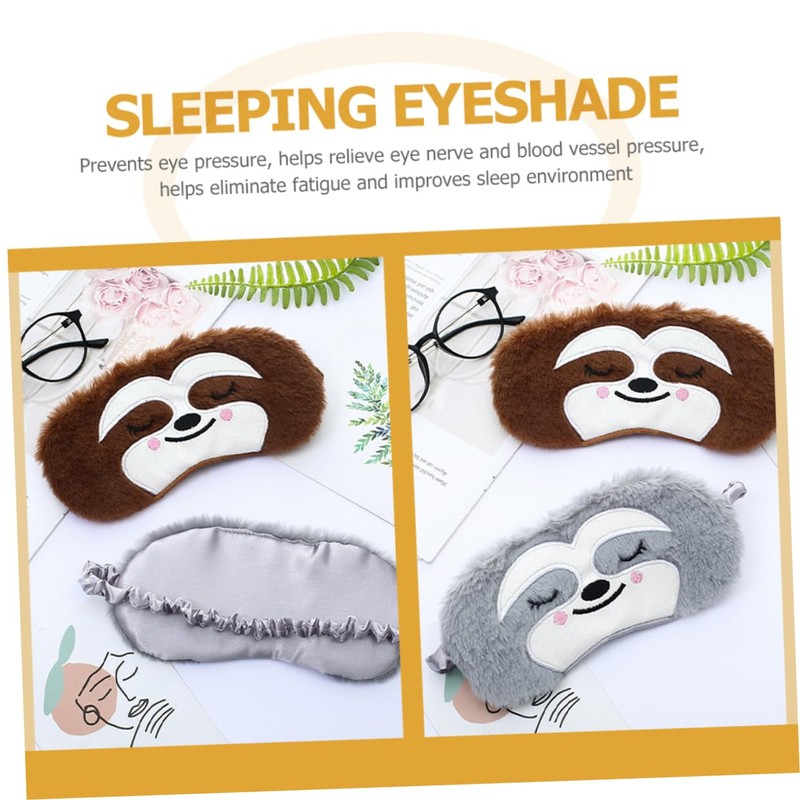Baluue Gray Monkey Sleep Mask Soft Fabric Sleep Mask for