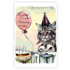 Maine Coon Cat Art Birthday Card