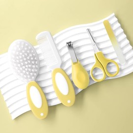 Baby Grooming Kit Newborn,Baby Health Care Kit,Baby Brush Soft Bristles 5 pcs Baby Nail Kit Nursery Care Kit Baby Hair Brush Hair Comb Nail Kit Safety