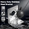NMO Antenna Mount L-Bracket 5/8'' Hole 304 Stainless Steel Mobiles