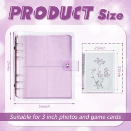 Epakh 3 Pcs A5 Kpop Photocard Binder 600 Pockets - 6 Ring Album for 2.5 x 3.5 Inch Mini Photo Cards