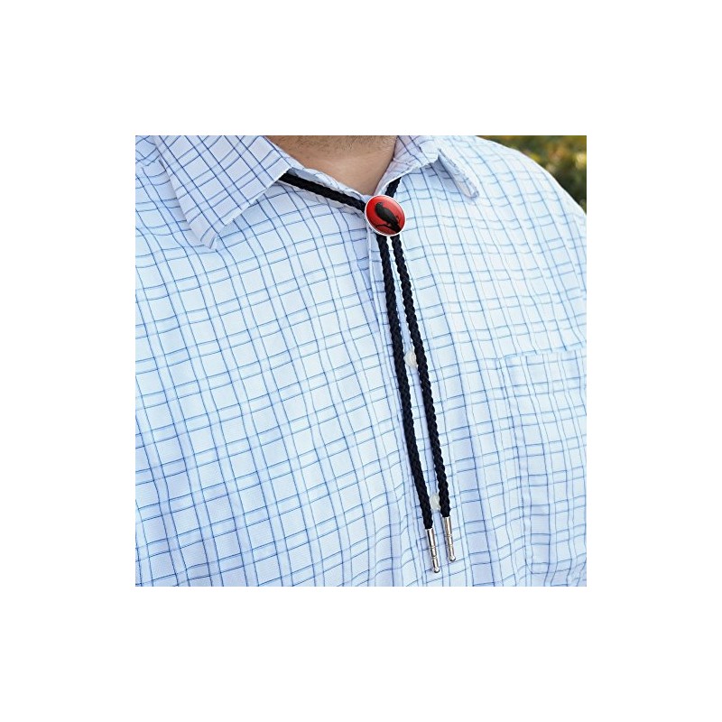 Crow on Branch Western Southwest Cowboy Necktie Bow Bolo Tie