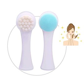 [mau beauté] Facial Cleaning Brush, Face Brush, Beautiful Skin, Ultra Fine Bristles, Foaming Facial Cleansing Brush, Pore Dirt, Clogged Pores (Pink)