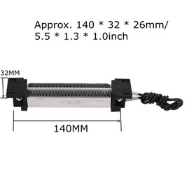 Fdit PTC Ceramic Air Heater Ripple PTC Insulated Heater 12 V/24 V Aluminium Housing Constant Temperature Thermistors Heating Element Reusable Packaging (24 V)