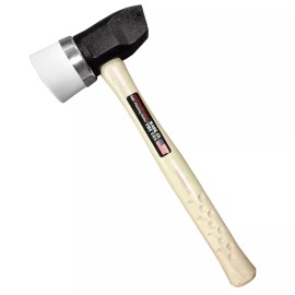 Powernail 5MI Iron Head Single-Capped White Rubber Flooring Mallet (3.6 LBS)