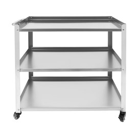 Heavy Duty Stainless Steel Utility cart, Industrial Serving Cart W/Wheels, 3 Shelf 360°Rotation Storage Trolley Cart W/Locking Wheels(29 * 15.7 * 29in), for Kitchen Catering Hotels Restaurant Home