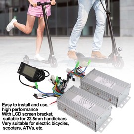 VBESTLIFE Electric Brushless Controller,Dual Drive 36/48V 500W Electric Scooter Brushless Motor Controller 866 LCD Display